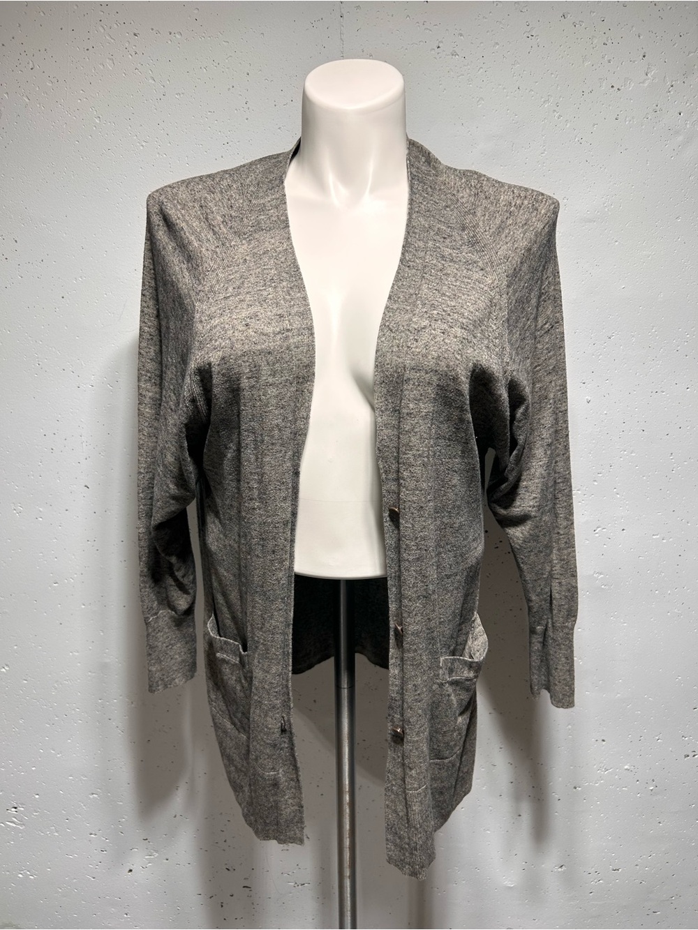Gap Women's Brown & Black Button-Down Knit Cardigan M